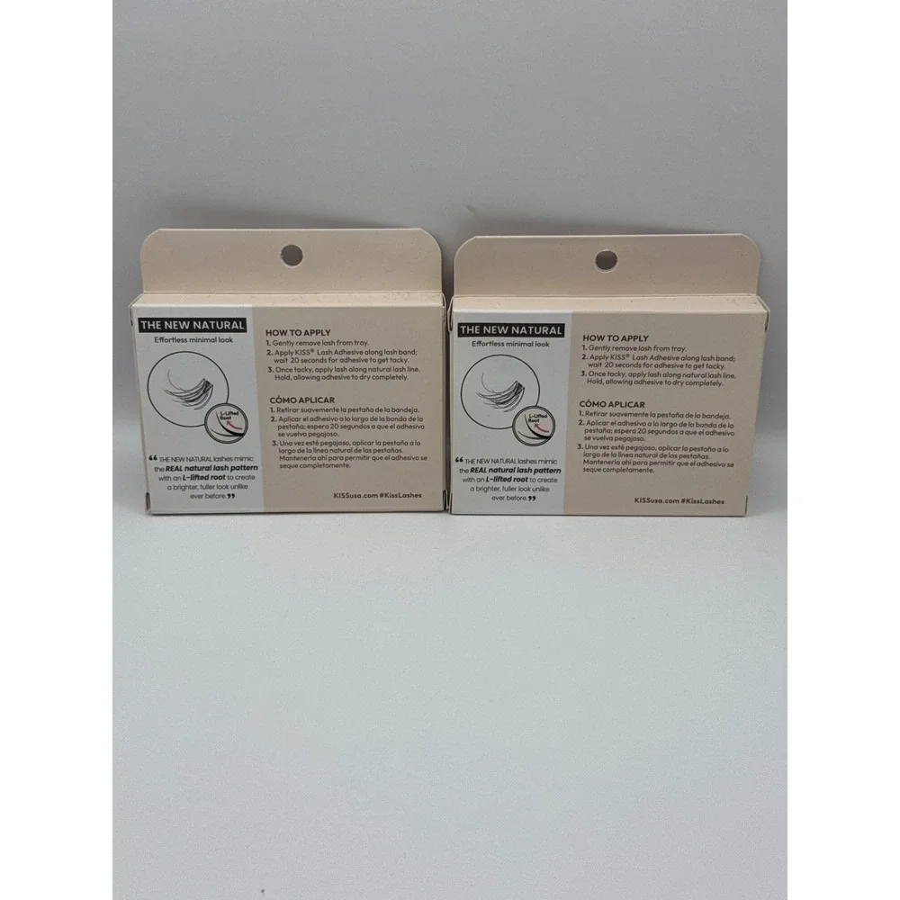 KISS The New Natural Trio Lashes NNT01 91786 Effortless Minimal Look 2 Packs NEW